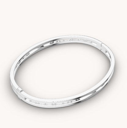 [⭐Aura]ZERO 1 SPIRAL LOGO SILVER BRACELET