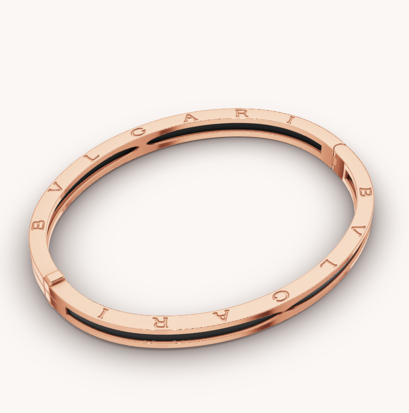 [⭐Aura]ZERO 1 PINK GOLD WITH BLACK CERAMIC BRACELET