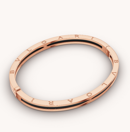 [⭐Aura]ZERO 1 PINK GOLD WITH BLACK CERAMIC BRACELET