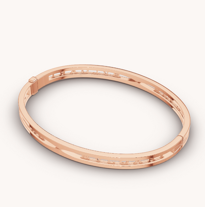 [⭐Aura]ZERO 1 SPIRAL LOGO PINK GOLD BRACELET
