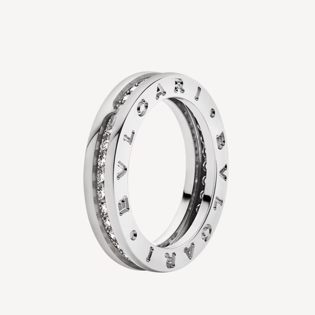 [⭐Aura]ZERO 1 ONE-BAND PAVED DIAMONDS ON THE SPIRAL RING