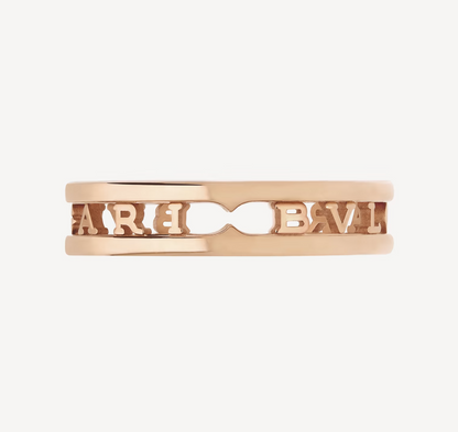 [⭐Aura]ZERO 1 ONE-BAND WITH OPENWORK LOGO SPIRAL RING