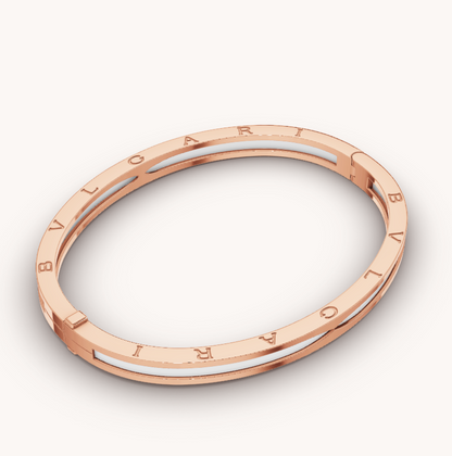 [⭐Aura]ZERO 1 PINK GOLD WITH WHITE CERAMIC BRACELET