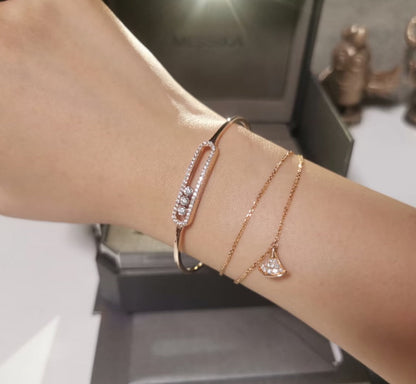 [⭐Aura]Move Pavé Diamond Bangle Bracelet M