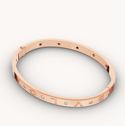 [⭐Aura]ZERO 1 PINK GOLD 12 DIAMONDS BRACELET