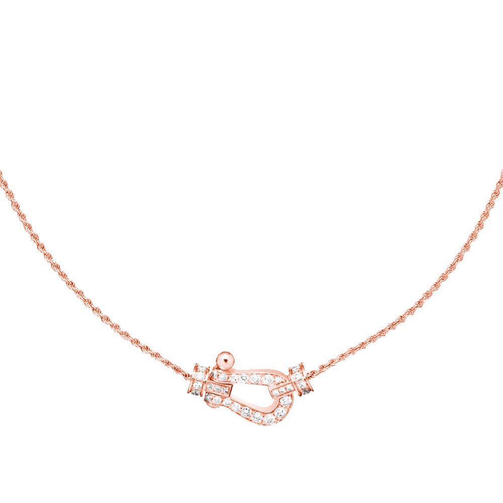 [⭐Aura]FORCE 10 PINK GOLD DIAMOND NECKLACE