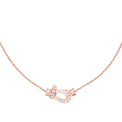 [⭐Aura]FORCE 10 PINK GOLD DIAMOND NECKLACE
