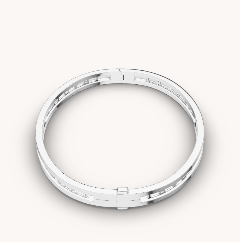 [⭐Aura]ZERO 1 SPIRAL LOGO SILVER BRACELET