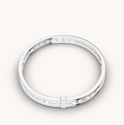 [⭐Aura]ZERO 1 SPIRAL LOGO SILVER BRACELET