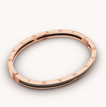 [⭐Aura]ZERO 1 PINK GOLD WITH MATTE BLACK CERAMIC BRACELET