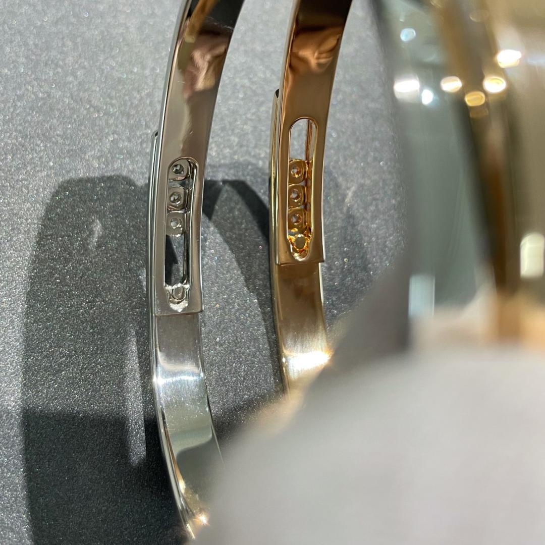 [⭐Aura]Move Noa Rose Gold Pavé Diamond Bangle Bracelet