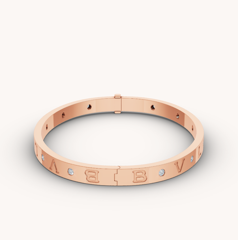 [⭐Aura]ZERO 1 PINK GOLD 12 DIAMONDS BRACELET