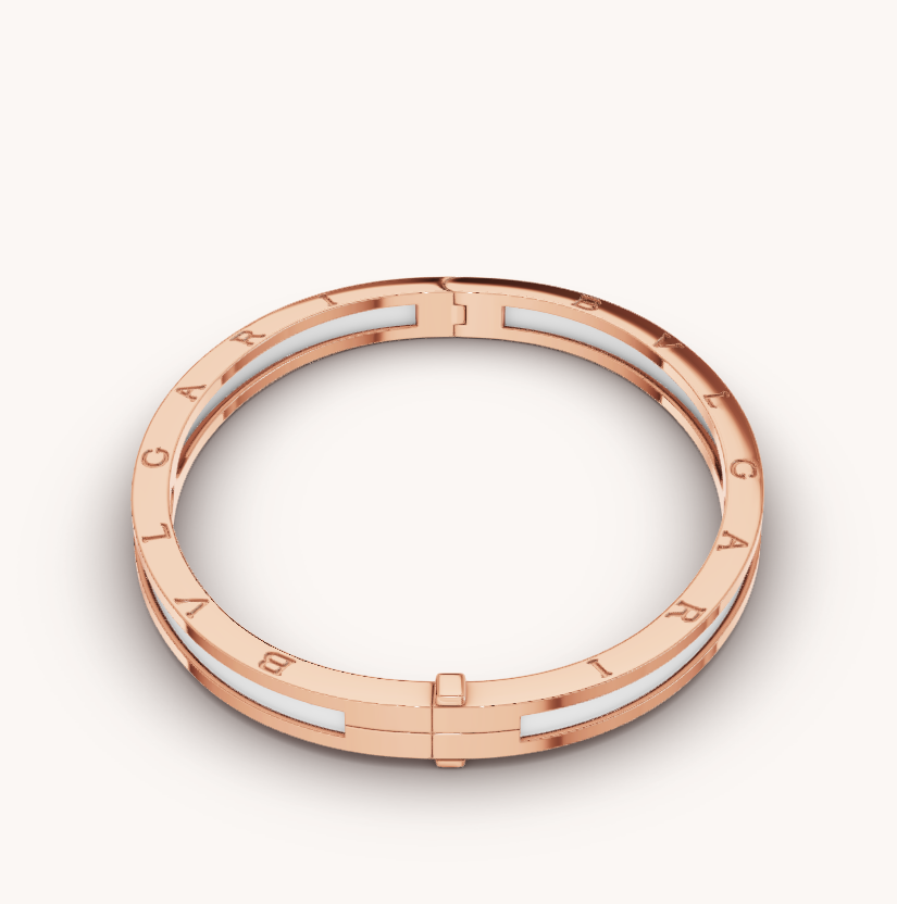 [⭐Aura]ZERO 1 PINK GOLD WITH WHITE CERAMIC BRACELET