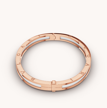 [⭐Aura]ZERO 1 PINK GOLD WITH WHITE CERAMIC BRACELET