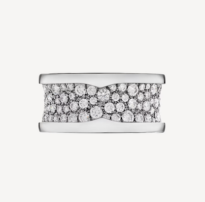 [⭐Aura]ZERO 1 WITH PAVED DIAMONDS ON THE SPIRAL RING