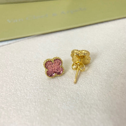 [⭐Aura]2026 NEW MINI CLOVER 1 MOTIF  BUBBLE PINK ENAMEL