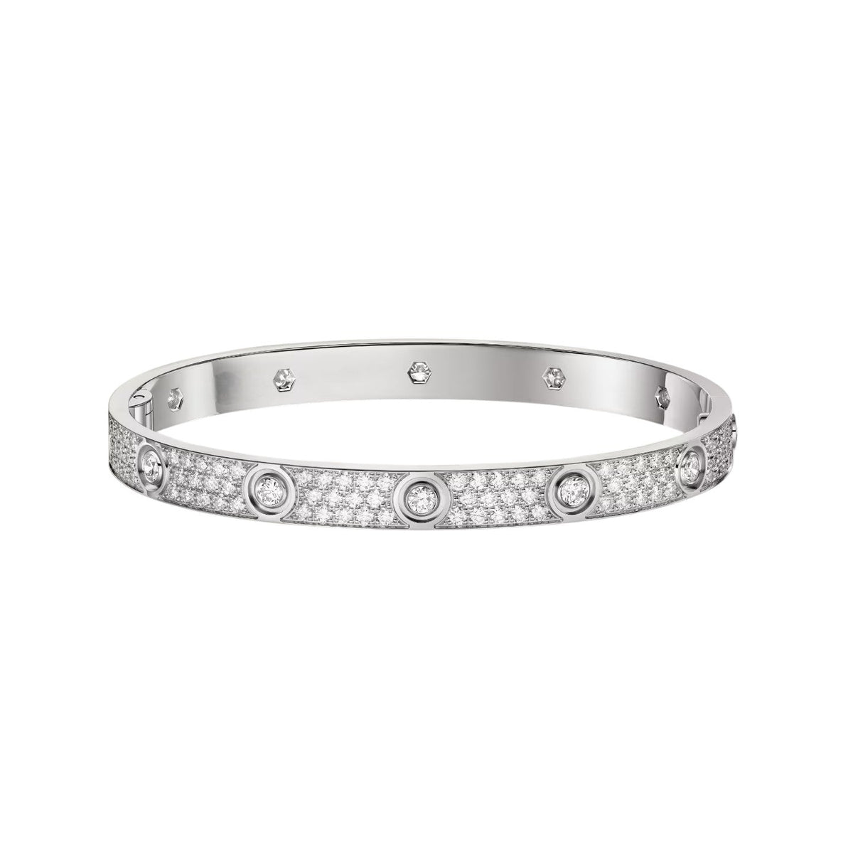 [⭐Aura]LOVE BRACELET 6.1MM DIAMOND-PAVED 10 BIG DIAMONDS
