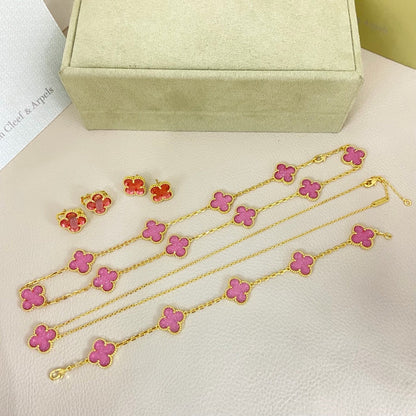 [⭐Aura]CLOVER 10 MOTIFS  NEW BUBBLE PINK ENAMEL
