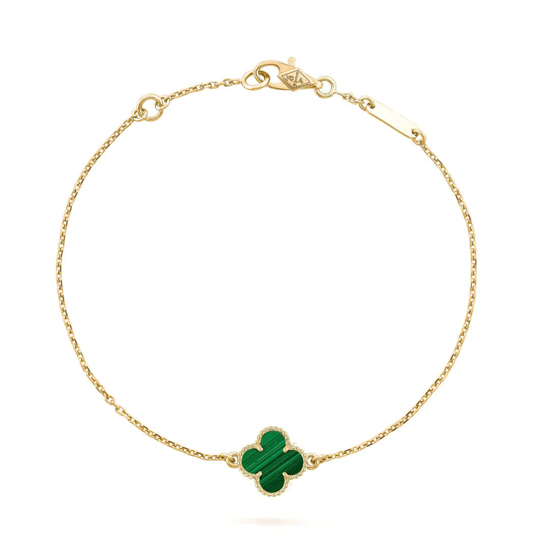 [⭐Aura]CLOVER BRACELET MALACHITE 1 MOTIF