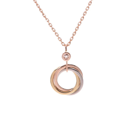 [⭐Aura]TRINITY SILVER GOLD PINK GOLD NECKLACE