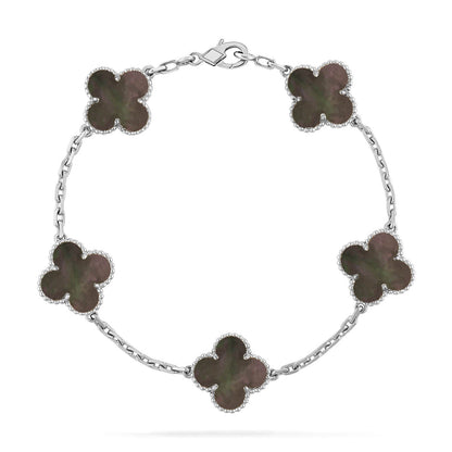 [⭐Aura] CLOVER 5 MOTIF GRAY MOP BRACELET COLLECTION