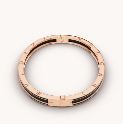 [⭐Aura]ZERO 1 PINK GOLD WITH MATTE BLACK CERAMIC BRACELET