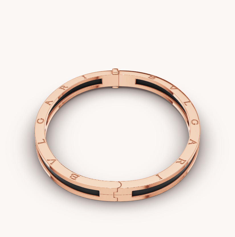 [⭐Aura]ZERO 1 PINK GOLD WITH BLACK CERAMIC BRACELET