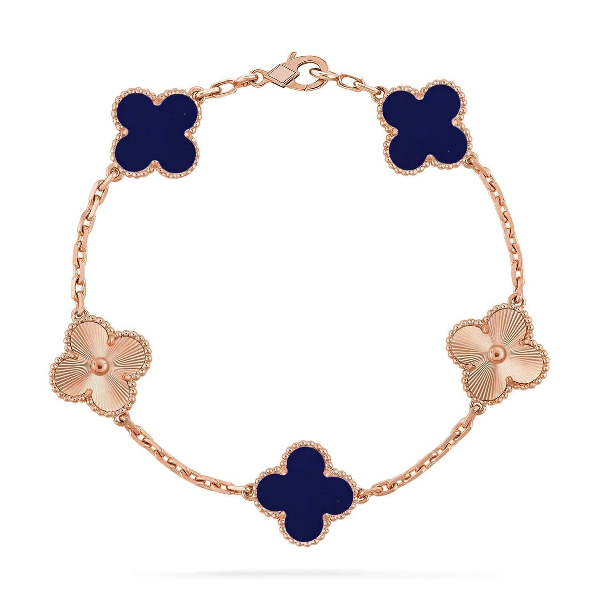 [⭐Aura]CLOVER 5 MOTIF LAPIS LAZULI BRACELET COLLECTION