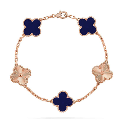 [⭐Aura]CLOVER 5 MOTIF LAPIS LAZULI BRACELET COLLECTION