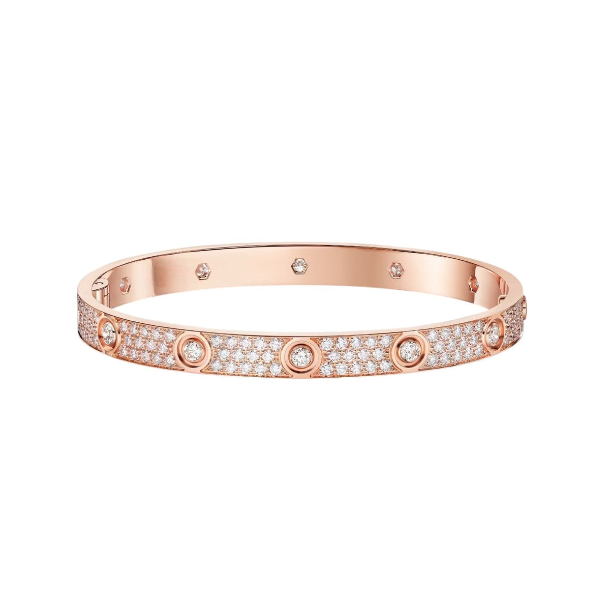 [⭐Aura]LOVE BRACELET 6.1MM DIAMOND-PAVED 10 BIG DIAMONDS