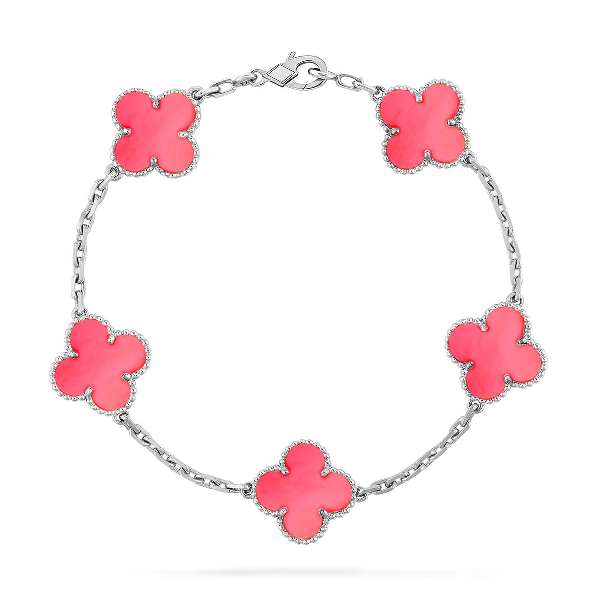 [⭐Aura] CLOVER 5 MOTIFS  PINK MOP BRACELET COLLECTION