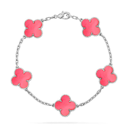 [⭐Aura] CLOVER 5 MOTIFS  PINK MOP BRACELET COLLECTION
