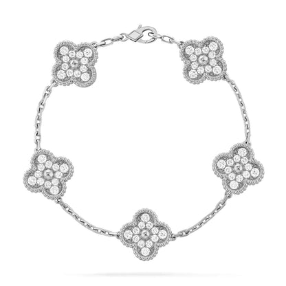 [⭐Aura] CLOVER 5 MOTIF FULL DIAMOND BRACELET COLLECTION