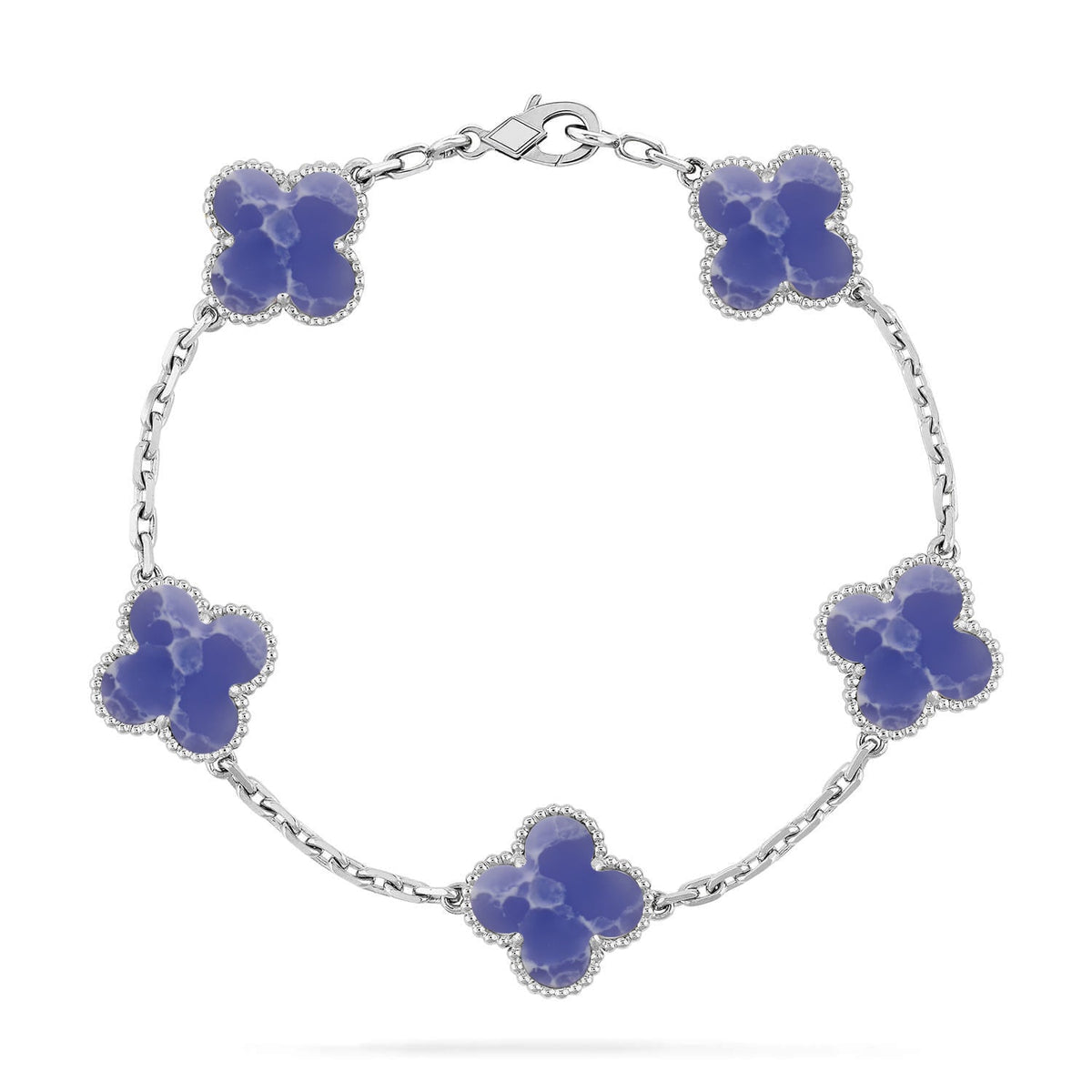 [⭐Aura]CLOVER 5 MOTIF BLUE VEINS BRACELET COLLECTION