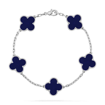 [⭐Aura]CLOVER 5 MOTIF LAPIS LAZULI BRACELET COLLECTION