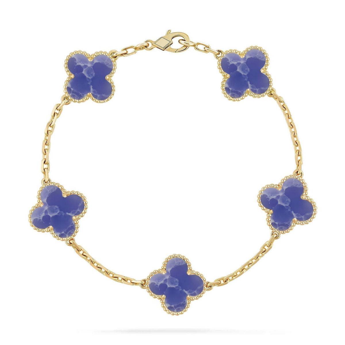 [⭐Aura]CLOVER 5 MOTIF BLUE VEINS BRACELET COLLECTION