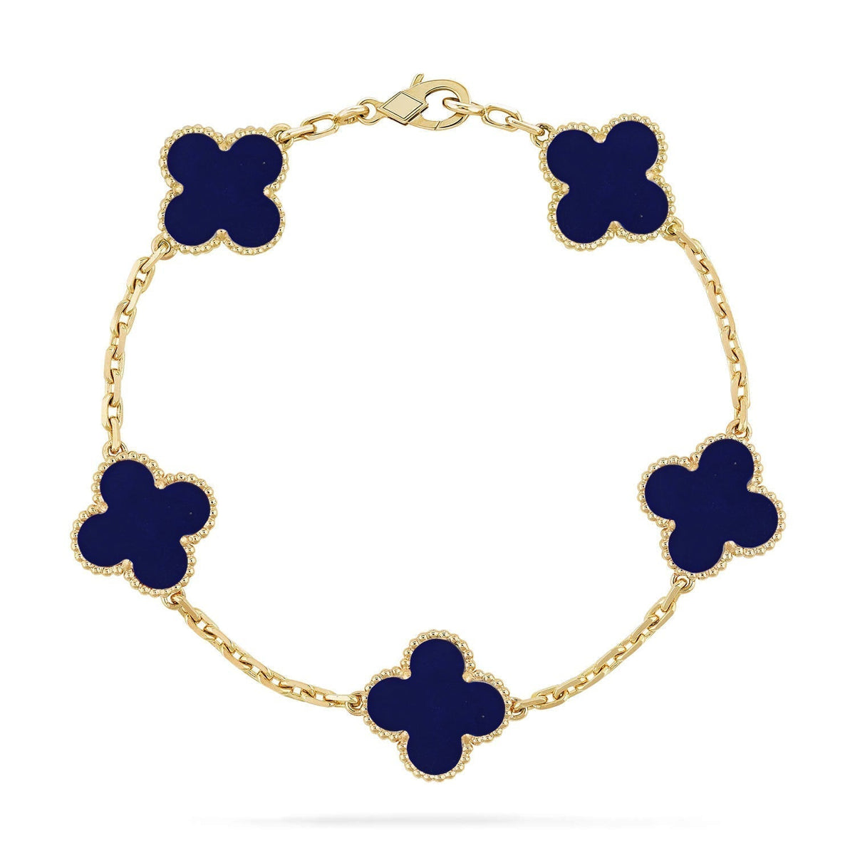 [⭐Aura]CLOVER 5 MOTIF LAPIS LAZULI BRACELET COLLECTION