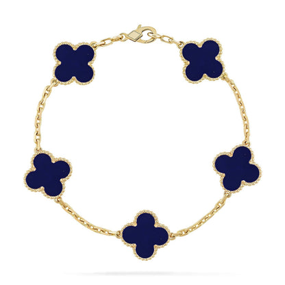 [⭐Aura]CLOVER 5 MOTIF LAPIS LAZULI BRACELET COLLECTION