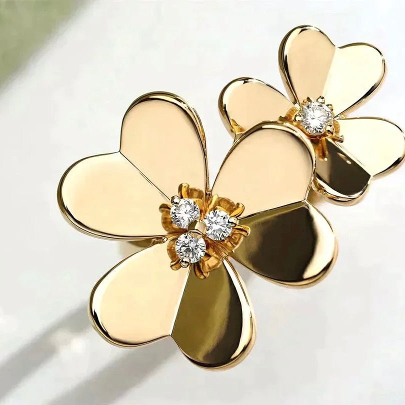 [⭐Aura]CLOVER COMOS GOLD DIAMOND RING