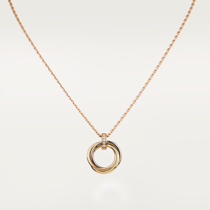 [⭐Aura]TRINITY NECKLACE GOLD  DIAMONDS