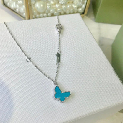 [⭐Aura]BUTTERFLY TURQUOISE BUTTERFLY BRACELET SILVER