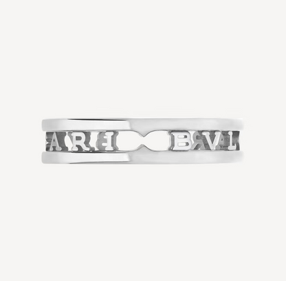 [⭐Aura]ZERO 1 ONE-BAND WITH OPENWORK LOGO SPIRAL RING