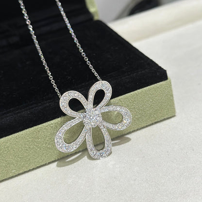 [⭐Aura]FLOWERLACE NECKLACE FULL DIAMONDS