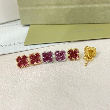 [⭐Aura]2026 NEW MINI CLOVER 1 MOTIF  BUBBLE PINK ENAMEL