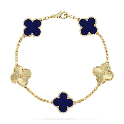 [⭐Aura]CLOVER 5 MOTIF LAPIS LAZULI BRACELET COLLECTION