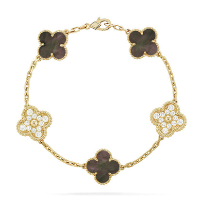 [⭐Aura] CLOVER 5 MOTIF GRAY MOP BRACELET COLLECTION