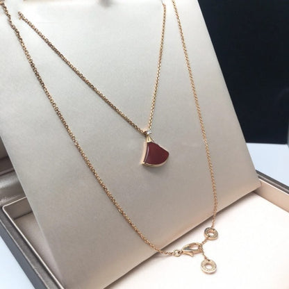 [⭐Aura]DREAM NECKLACE CARNELIAN 1 DIAMOND