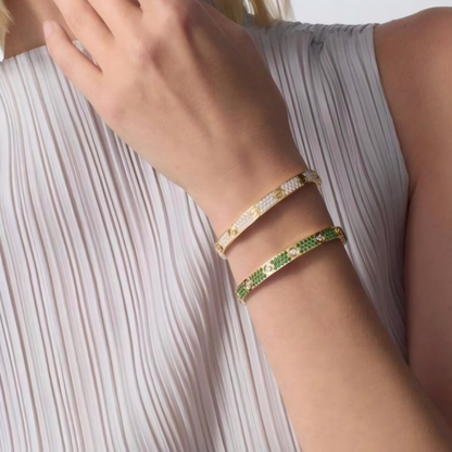 [⭐Aura]2026 PAVE GEMSTONE LOVE BRACELET 6.1MM 10 DIAMONDS