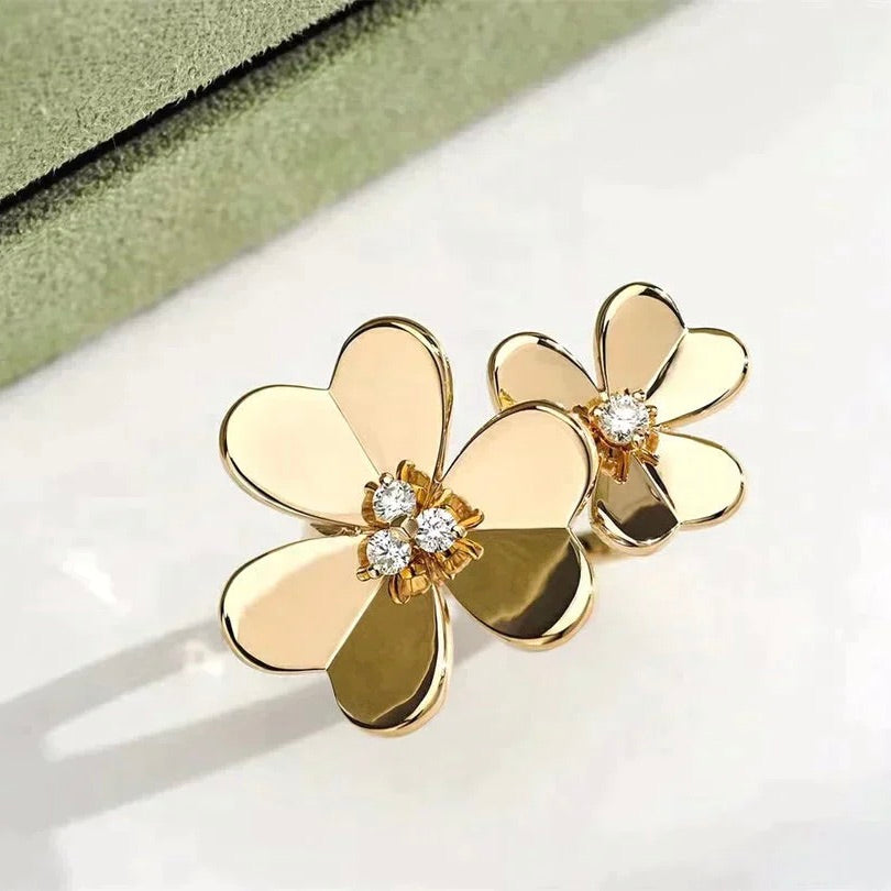 [⭐Aura]CLOVER COMOS GOLD DIAMOND RING