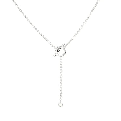[⭐Aura]FINESSE SILVER DIAMOND NECKLACE